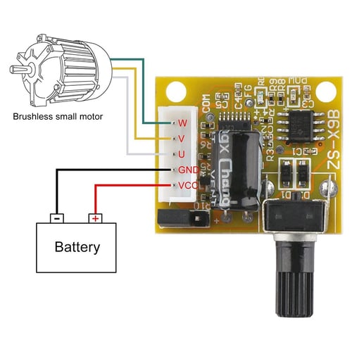 DC 5V-12V 2A 15W brushless motor speed controller no hall bldc driver board*hu 