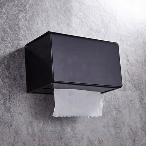 Portable Wall Mounted Toilet Kitchen Self Adhesive Tissue Box Paper Holder Rack