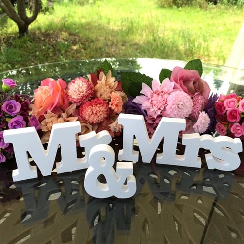 15X Wooden Mr & Mrs Table Confetti Scatter Vintage Rustic Wedding Party Decor 