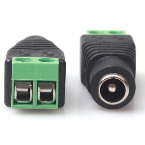 Female DC Power Jack Connector Cable Plug Wire CCTV 20 pair 12V 5.5x2.1mm Male 