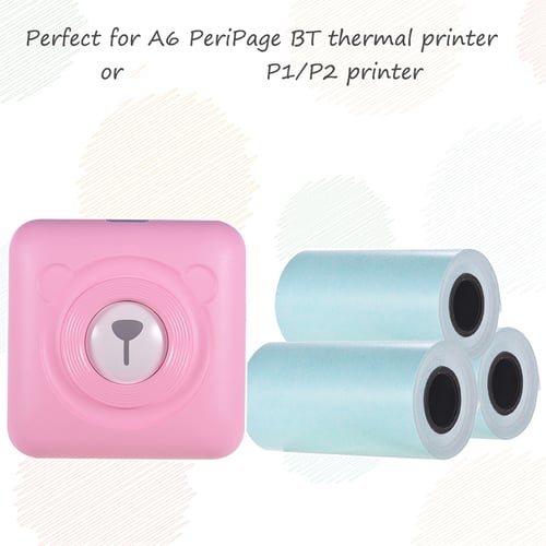 57mm x 30mm Self-Adhesive Printable Sticker Labels 4 Rolls Direct Thermal Labels for PeriPage A6 Pocket Thermal Printer PeriPage P1/P2 Mini Printer
