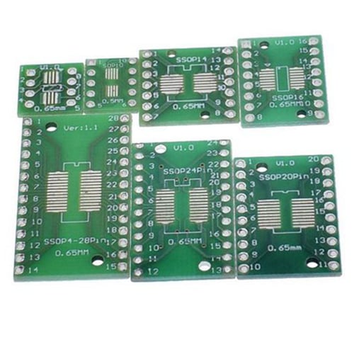 35pcs/7value5pcs PCB Board SMD Turn to DIP SOP SSOP TSSOP SOT23 8 10 14 16 24 28 