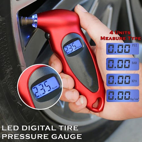 LCD Digital Tire Tyre Air Pressure Gauge Tester Tool For Auto Car Motorcycle NEW 