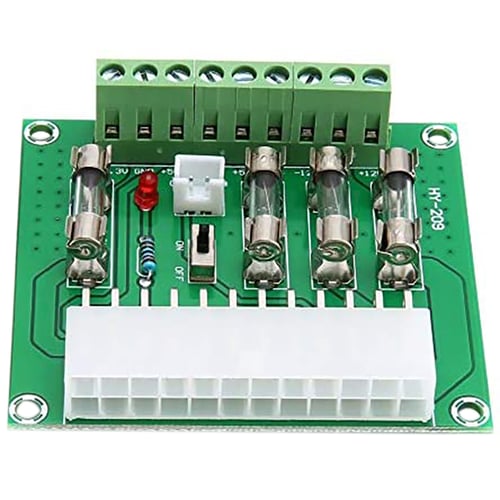 24PIN 20pin ATX Computer PC Power Supply Breakout Board Adapter Extension 