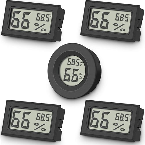 Digital LCD Round Hygrometer Thermometer Monitor Indoor Outdoor Humidity Meter 