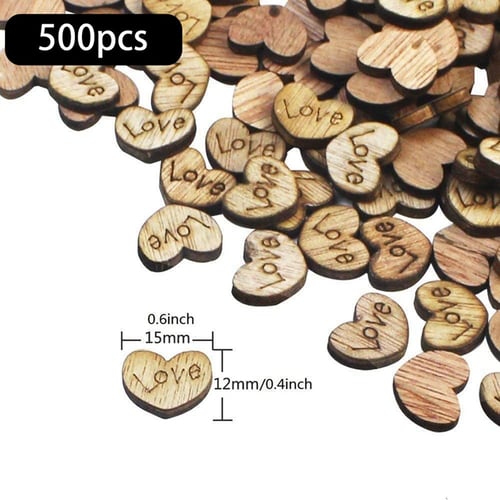 Wholesale Rustic Wooden Love Heart Wedding Table Scatter Wood Craft Decor 