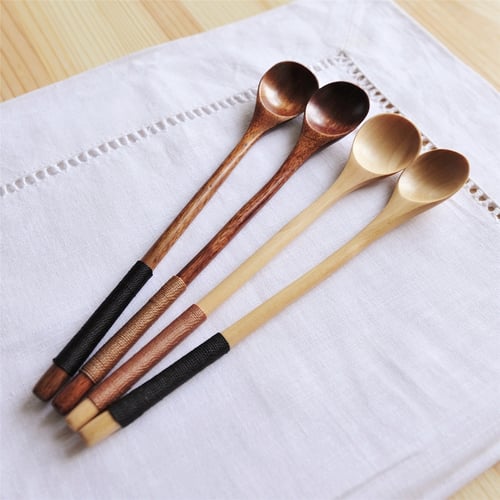 Wooden Spoon Tool Soup Teaspoon Catering Kids Spoon Kitchenware for Rice Soup 