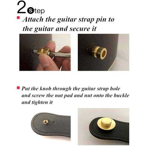 Guitar Strap Lock Set Include 2 Pair Straplock Buttons Quick Release Strap Retainer System For Electric Acoustic Guitar Bass Ukulele Silver 