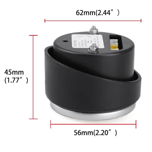 Universal Oil Pressure Gauge 2'' 52mm LED  Gauge Meter Bar Smoke Tint Lens gray 