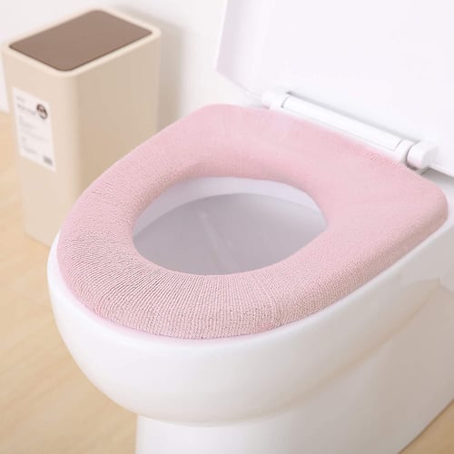 Bathroom Soft Thicker Warmer Washable, Toilet Seat Warmers Winter