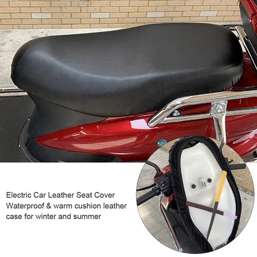 Motorcycle Seat Cover Waterproof Motorcycle Scooter Leather Seat Cover Rain Dust UV Protector Lightweight Outdoor