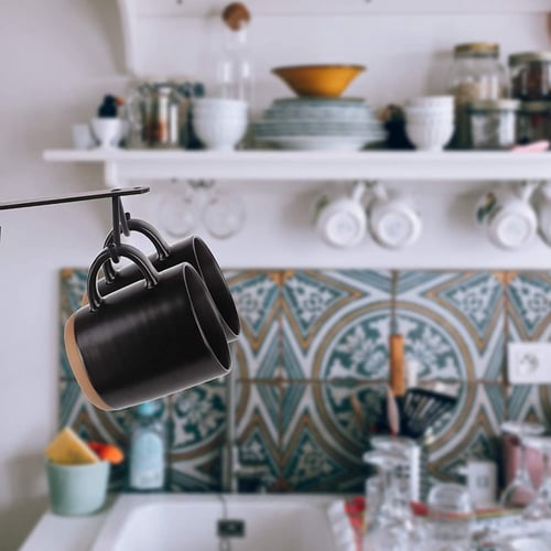 Hanging Hooks For Mugs Coffee Cups, Under Cabinet Coffee Mug Storage