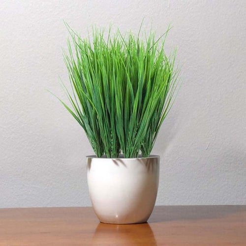 Fake Plastic Green Spring Grass, Are Artificial Plants Suitable For Outdoors