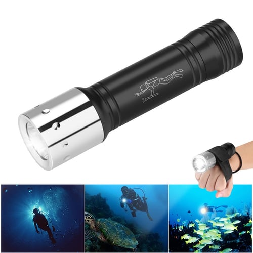 Waterproof 20000Lm 3 Mode Scuba Diving XM-L2 LED Diving Flashlight with Battery