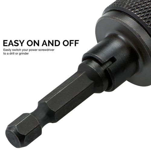 0.3mm-3.4mm Keyless Electric Drill Chuck Adapter Screwdriver Driver Round Shank 
