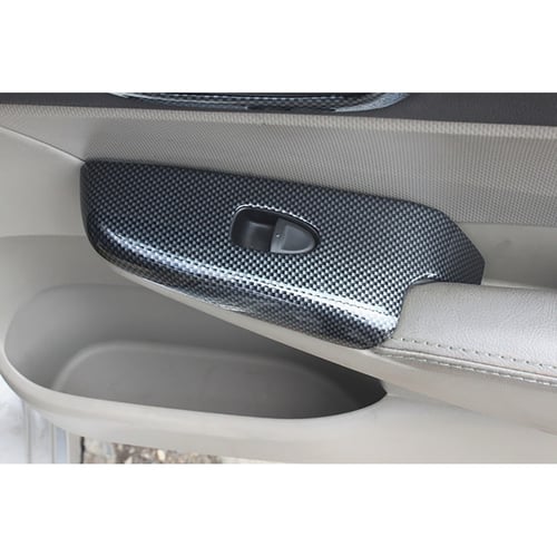 For 2006-2011 Honda Civic ABS Carbon Fiber Window Lift Panel Switch Trim Cover