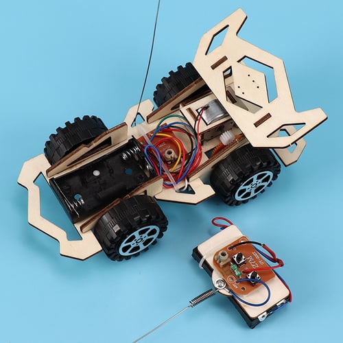 Diy Rc Car Toys Assembly Wooden
