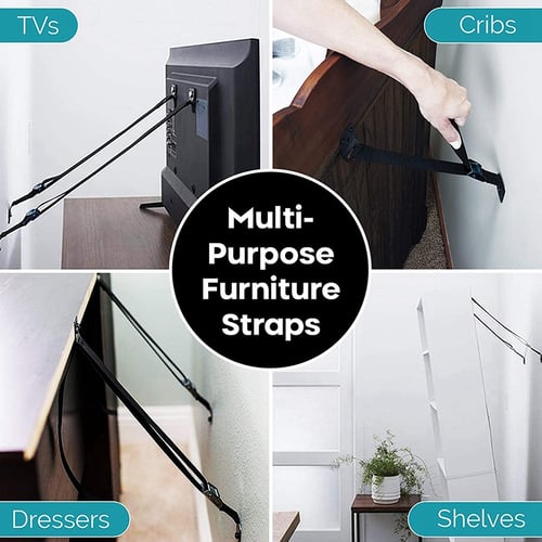 2 Baby Proofing Furniture Straps Child, Child Proof Dresser To Wall