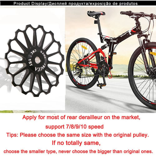 Derailleur Ceramic Bearing 8-17T Rear Pulley Jockey Wheel Bike Guide Roller VXM 