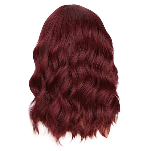 12'' Short Wavy Bob Scarlet Red Synthetic Cosplay Wig NEW