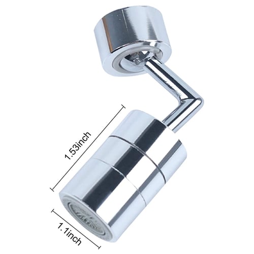 720 degree swivel sink faucet aerator,Water Saving Dual Function Water Filters,Sprayer Attachment Anti-Splash Faucet diffuser with Gasket,Replacement Part 55/64 Inch-27UNS Female Thread-Chrome-Swivel