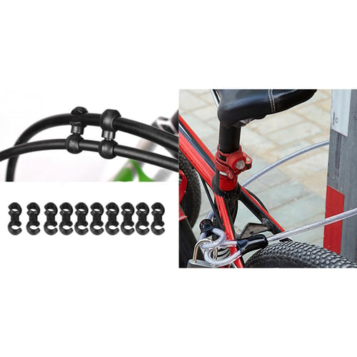 100x S-Clip MTB Cable Guide Bike Bicycle Shifter Housing Hose Holder Clamps