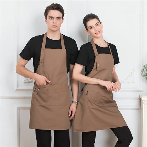 Chef apron dining and home kitchen apron brown cooking apron