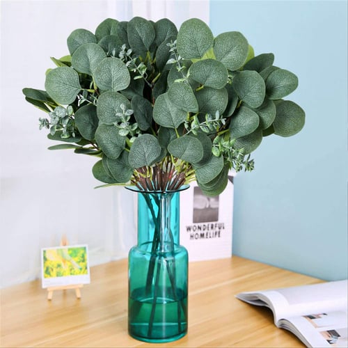 Novelty Artificial Fake Eucalyptus Bouquet Silk Flower Leaf Wedding Party Decor 