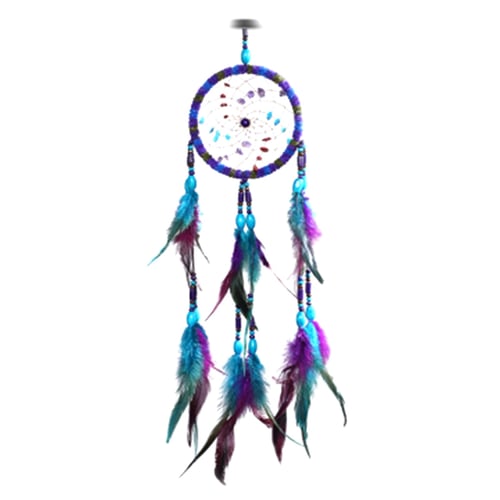 55cm Dream Catcher with Feather Wall Hanging Ornament Home Decor Gift Purple 