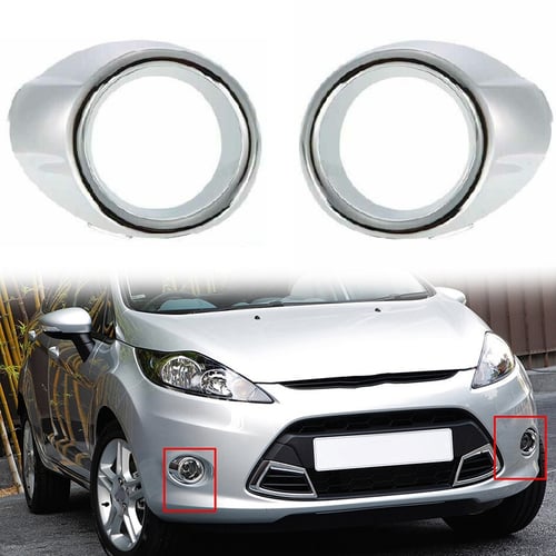 FIT Ford Fiesta VI CHROME FRONT GRILLE COVER TRIM S.STEEL 2 PCS 2009-2013 