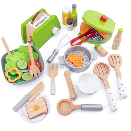 Children Kitchen Toys Diy Cooking, Wooden Kitchen Toys For Toddlers