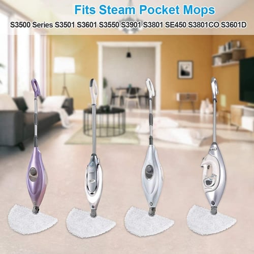 3pcs Replacement Steam Mop Pads Cleaner Washable Microfibre Cloth Floor Pads 