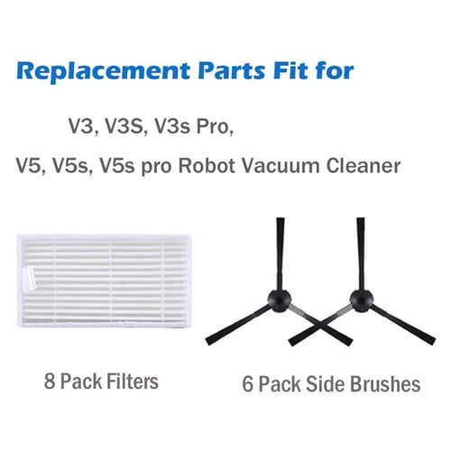 8pcs/set Replacement Robot Vacuum Side Brush For Ilife V3S V5 V5S V5S Pro 