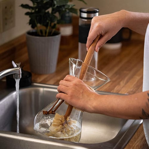 Round Dish Brush-Kitchen Scrub Brush-Sink Bathroom Brushes-Long Handle DishScrub 