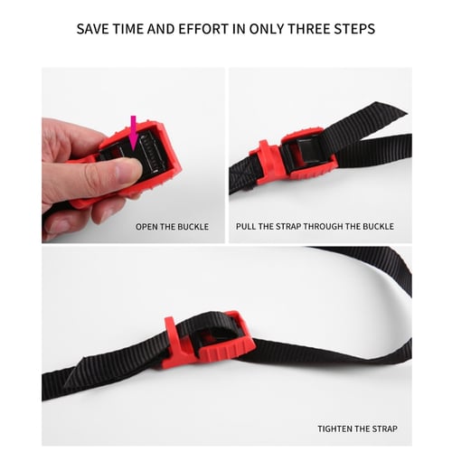 4 feet Long Lashing Strap 2 straps Cargo Lash Strap Camping with  Cam Buckle 