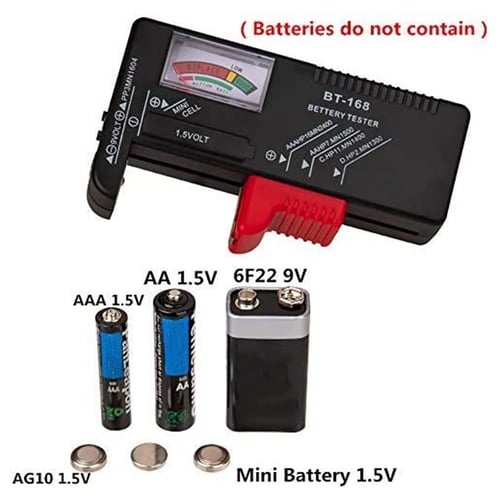Battery Tester Checker Universal For AA AAA C D 9V 1.5V Button Cell Batteries 1x 