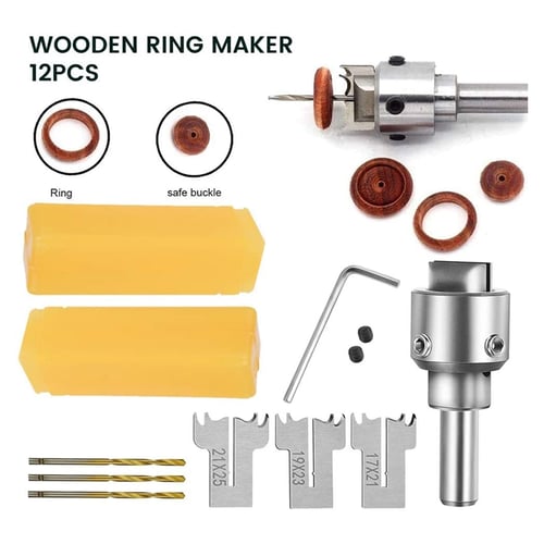 Multifunction Ring Drill Bit Wooden Thick Buckle Ring Maker Wood Tool Set 