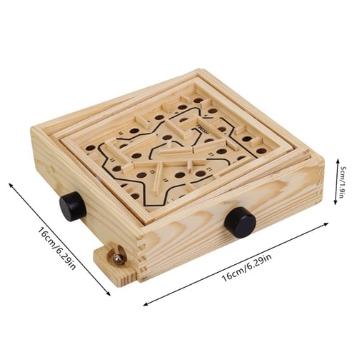 Kids Toys Puzzle Maze Wooden Track Game Ball Balance Concentration Training Game 