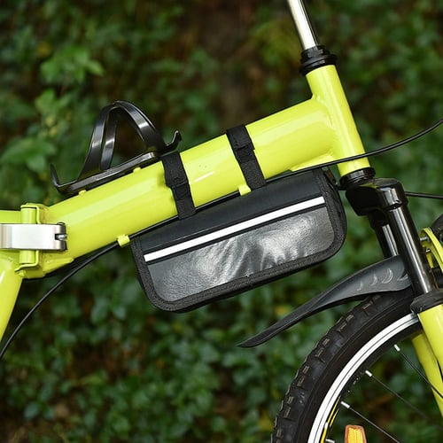Bike Tyre Repair Kit Waterproof Frame Triangle Bag & Mini Bike Pump & 11 in 