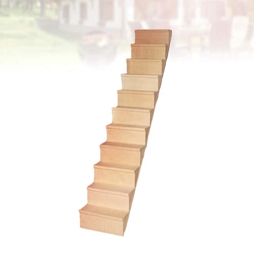 1/12 Scale Dollhouse Miniature Wooden Step Stair Staircase House Building