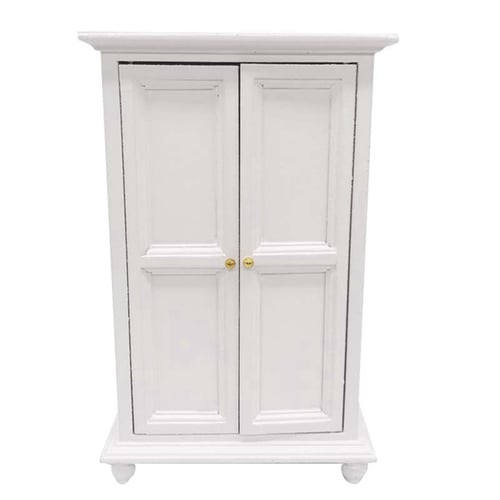 European Style 1/12 Scale Cabinet Cupboard for Dolls House Room Garden Decor 