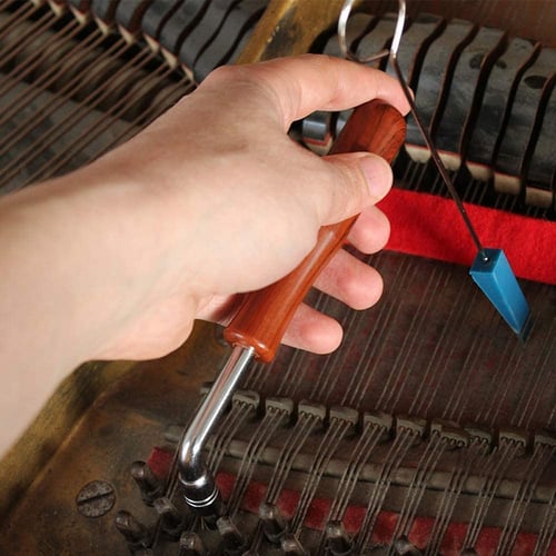 8pcs Piano Tuning Kit Wrench Hammer Felt Strip Mutes Triangular Rubber Temperament Diy Fixing Set