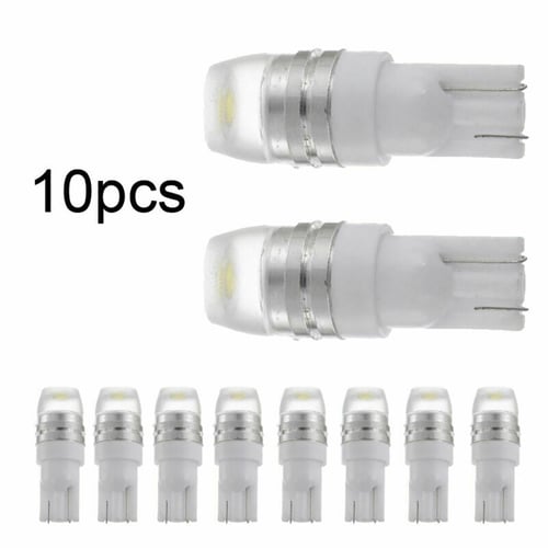 10pcs T10 Wedge High Power 1W LED Light Bulbs Xenon White 192 168 194