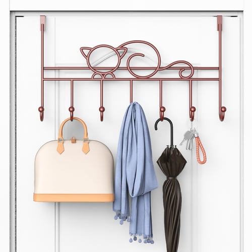 Creative Cartoon Rabbit S Design Over Door Hooks Iron Art Hanger Organizer#^ 