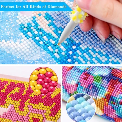 Diamond Painting Tools Point Drill Pens with Soft and Comfortable Grip for Square and Round Drills Apply to 5D DIY Diamond Painting Kits for Adults 