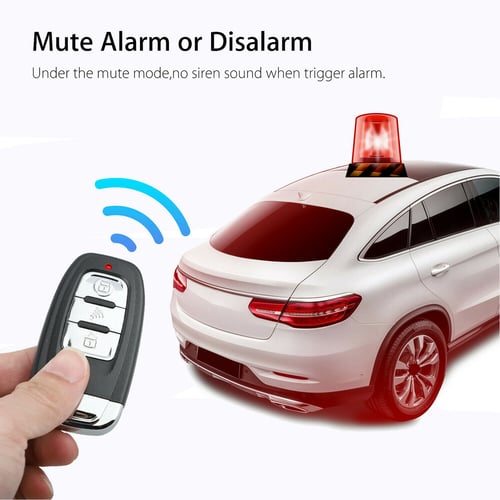 Audible Alarm Car Alarm System Security Ignition Engine Start Push Button Remote 