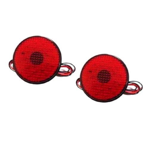 Car Cover 5.8CM Round LED Rear Bumper Reflector Tail Light Brake 
