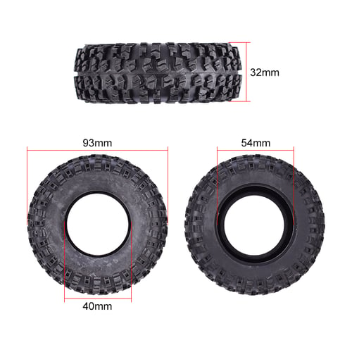 2x Left Tires Wheel Rim Set Fit for WLtoys 12428-B RC Car Buggy Spare Parts