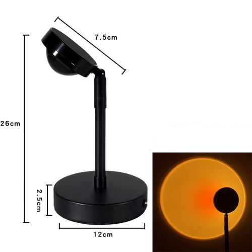Sunset Projector Projection Lamp USB Atmosphere LED Desk Night Light Home 