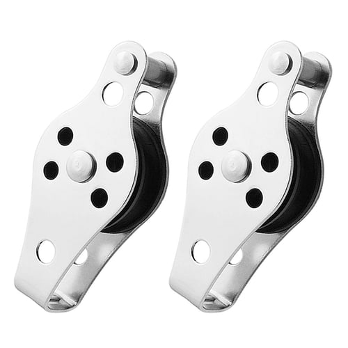 2Pcs Silver Stainless Steel Kayak Boat Pulley Kayak Boat Canoe Accessories 